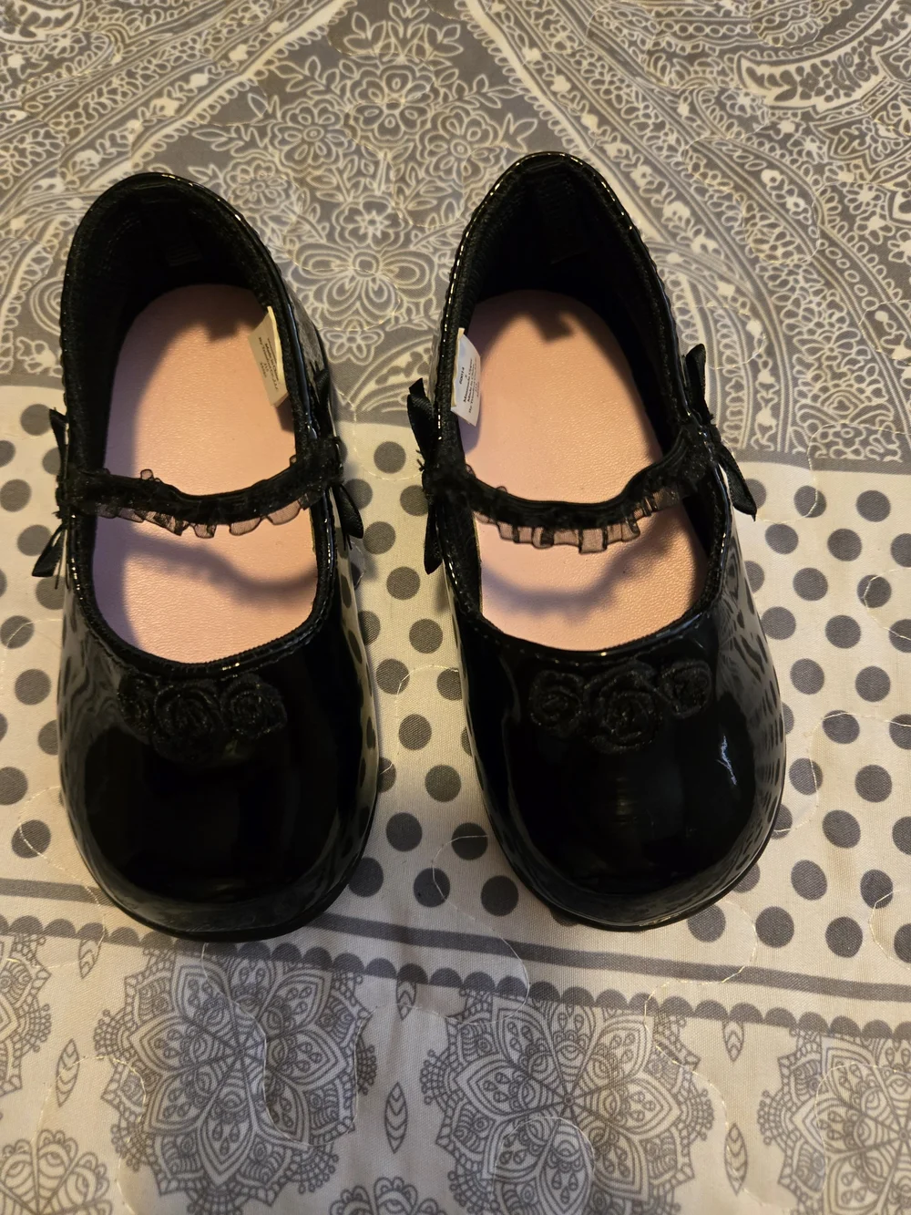 Kids Black Patent Mary Jane Dress Shoes Size 3
